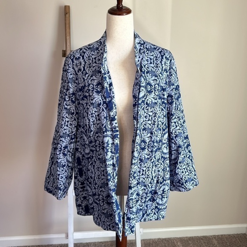 Coldwater Creek Lined Blue Blazer Size 20-22 in Good Used Condition
